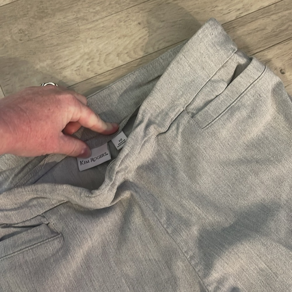 Kim rogers 12 stretchy waist pull on pant gray - Picture 2 of 2